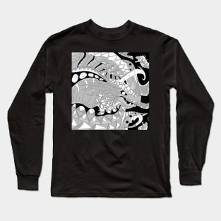 grey kaiju kraken ecopop Long Sleeve T-Shirt